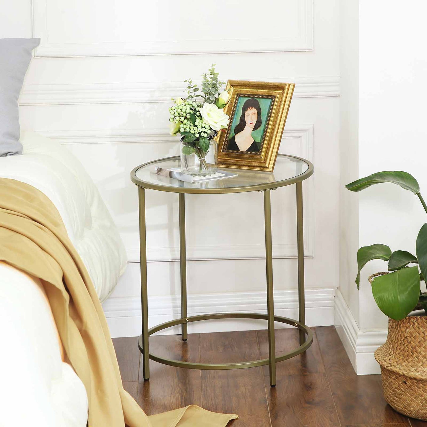 Golden Metal Side Table - image 4