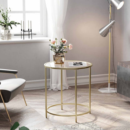 Golden Metal Side Table - image 5