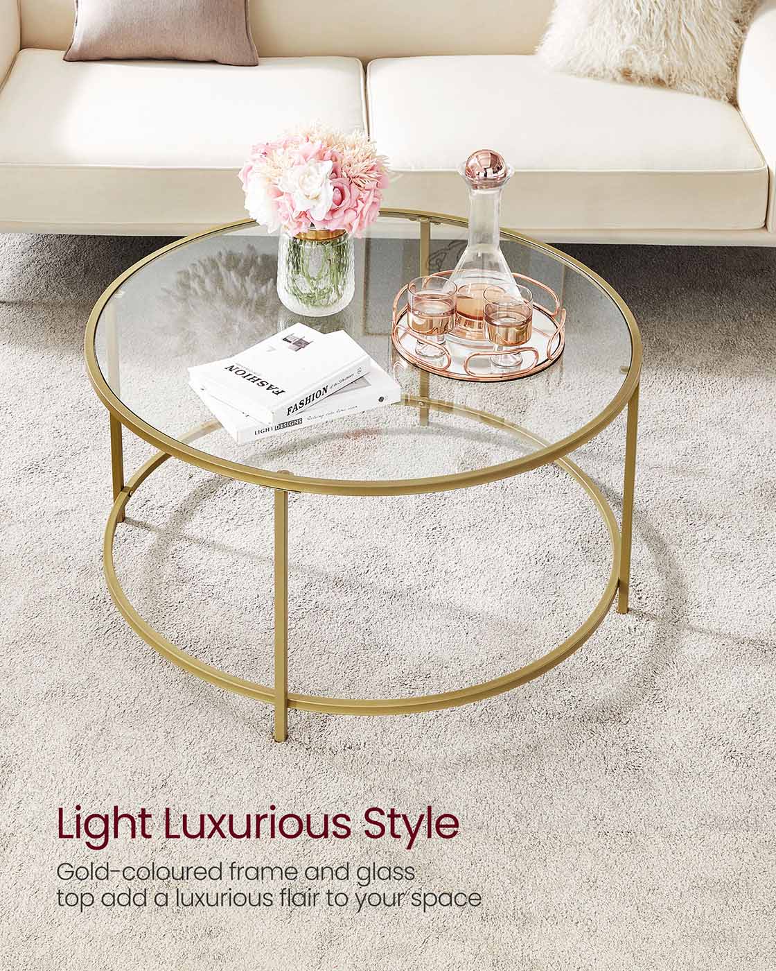 Round Glass Coffee Table - image 4