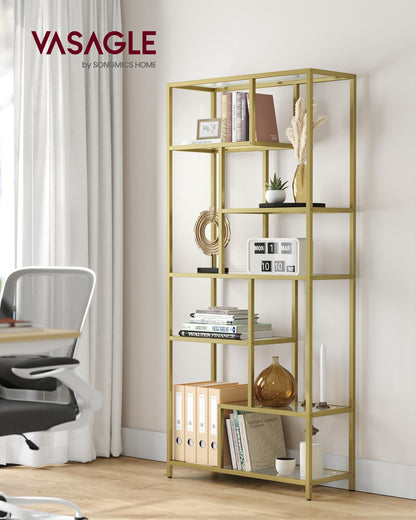 Bookshelf, 6-Tier Tall Bookcase, Plant Stand, Display Shelf - image 2