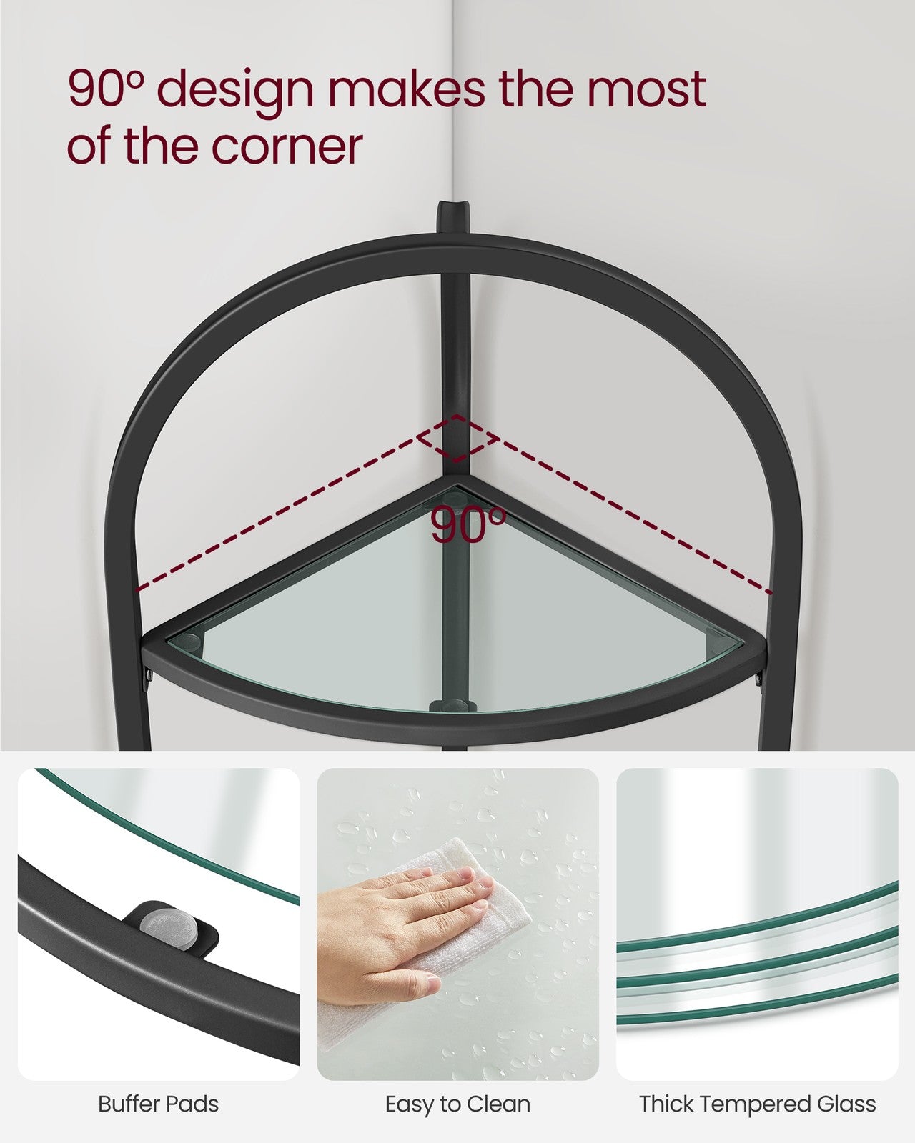 Corner Shelf Stand Classic Black - image 4
