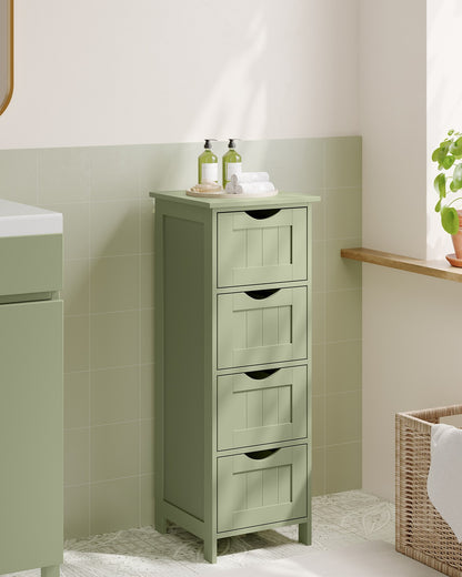 Bathroom Floor Storage Cabinet with 4 Drawers Mystic Grey - image 12