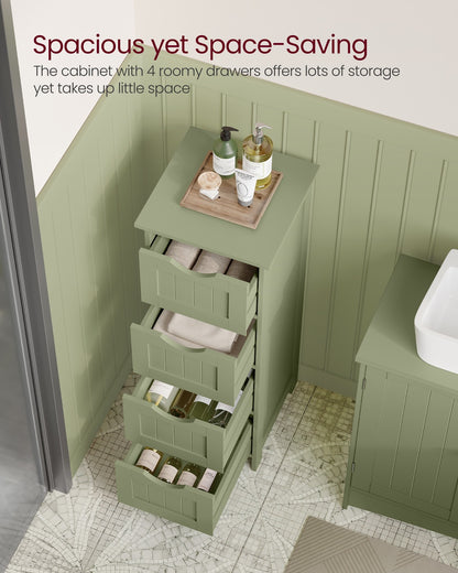 Bathroom Floor Storage Cabinet with 4 Drawers Mystic Grey - image 13
