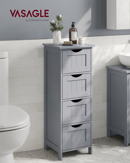 Bathroom Floor Storage Cabinet with 4 Drawers Mystic Grey - image 3