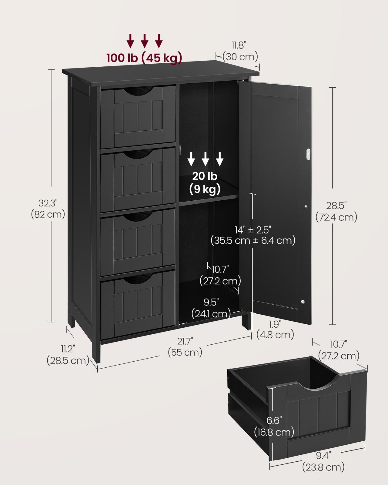 4 Drawers Wooden Cabinet - image 34