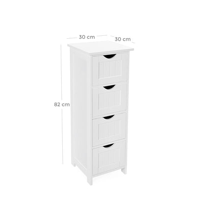 Bathroom Floor Storage Cabinet with 4 Drawers Mystic Grey - image 32