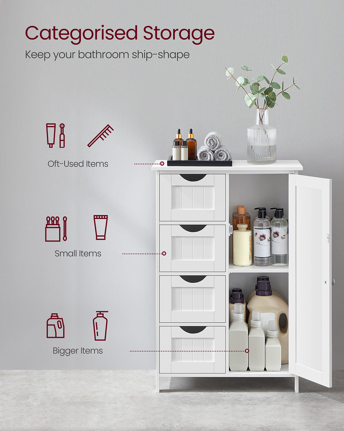 4 Drawers Wooden Cabinet - image 5