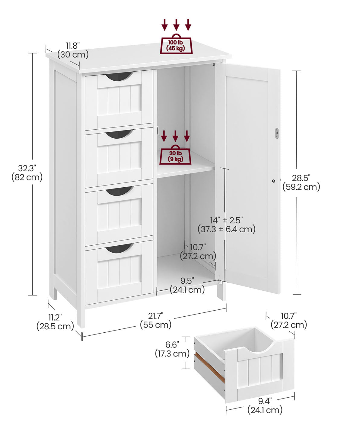 4 Drawers Wooden Cabinet - image 8