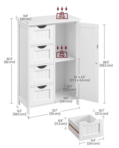 4 Drawers Wooden Cabinet - image 8