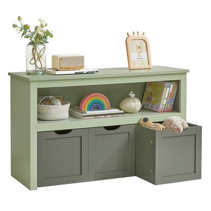 Toy Storage for Kids with Wheels 30 x 102 x 60 cm Laurel Green - image 1