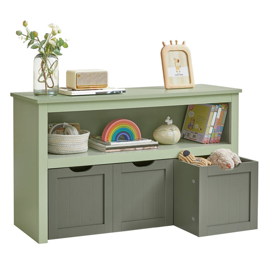 Toy Storage for Kids with Wheels 30 x 102 x 60 cm Laurel Green - image 1