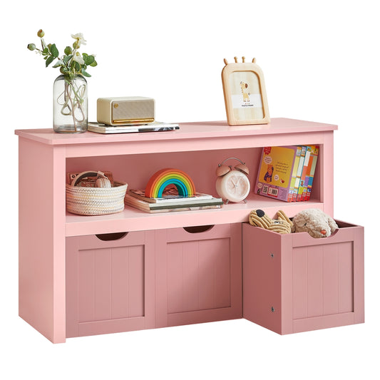 Toy Storage for Kids with Wheels 30 x 102 x 60 cm Jelly Pink - image 1
