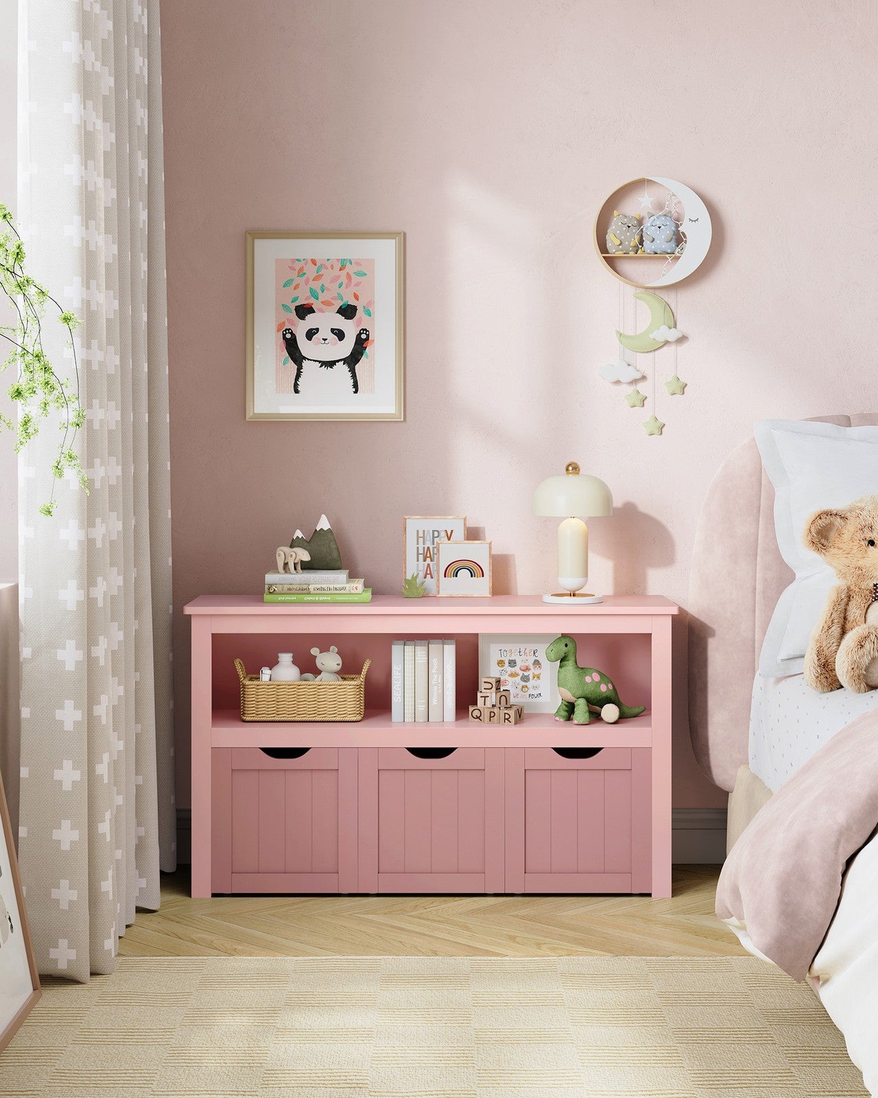 Toy Storage for Kids with Wheels 30 x 102 x 60 cm Laurel Green - image 8