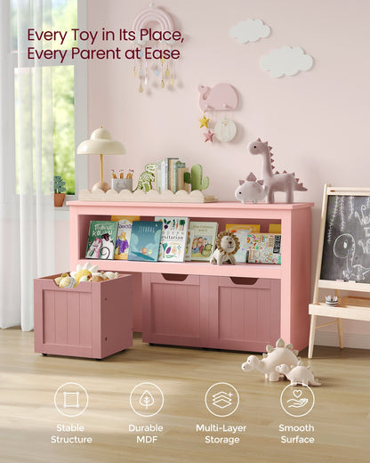 Toy Storage for Kids with Wheels 30 x 102 x 60 cm Laurel Green - image 9