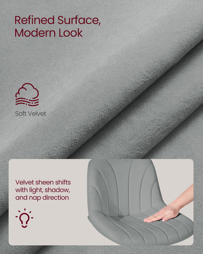 Dressing Table Chair Height Adjustable Bar Stool with Back Dove Grey - image 5