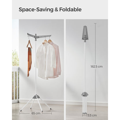 Clothes Drying Rack, Clothes Airer, Clothes Horse with 3 Arms, Space-Saving and Foldable - image 10