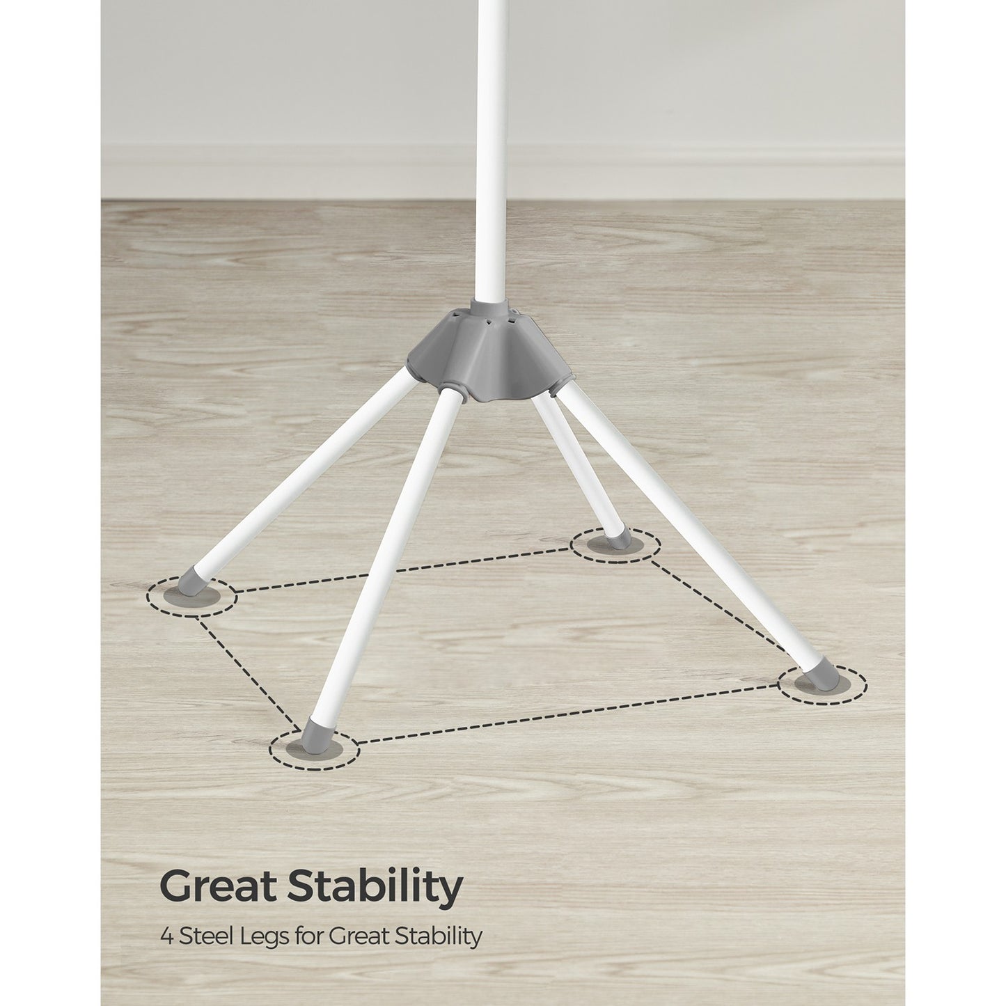 Clothes Drying Rack, Clothes Airer, Clothes Horse with 3 Arms, Space-Saving and Foldable - image 13