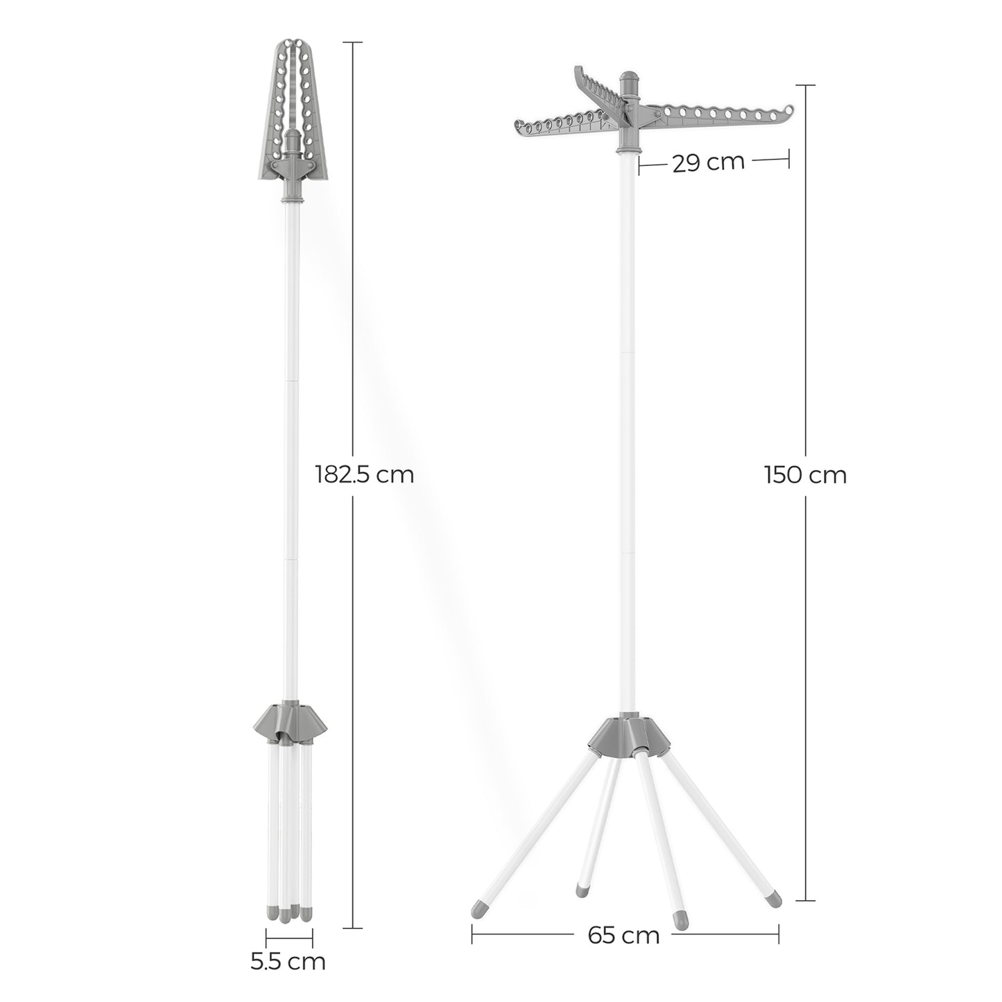 Clothes Drying Rack, Clothes Airer, Clothes Horse with 3 Arms, Space-Saving and Foldable - image 14