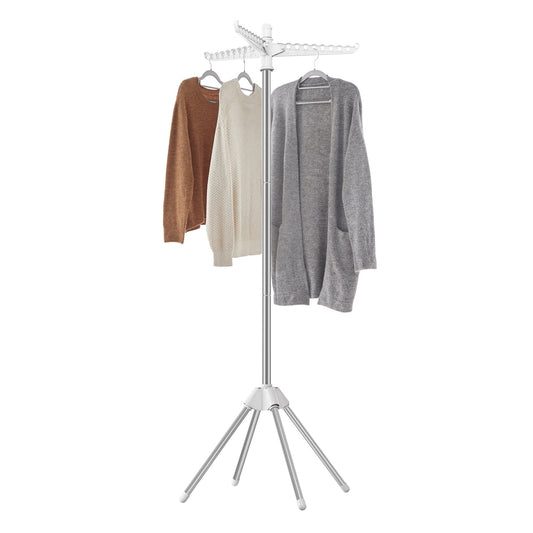 Clothes Drying Rack, Clothes Airer, Clothes Horse with 3 Arms, Space-Saving and Foldable - image 1