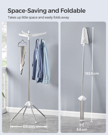 Clothes Drying Rack, Clothes Airer, Clothes Horse with 3 Arms, Space-Saving and Foldable - image 3
