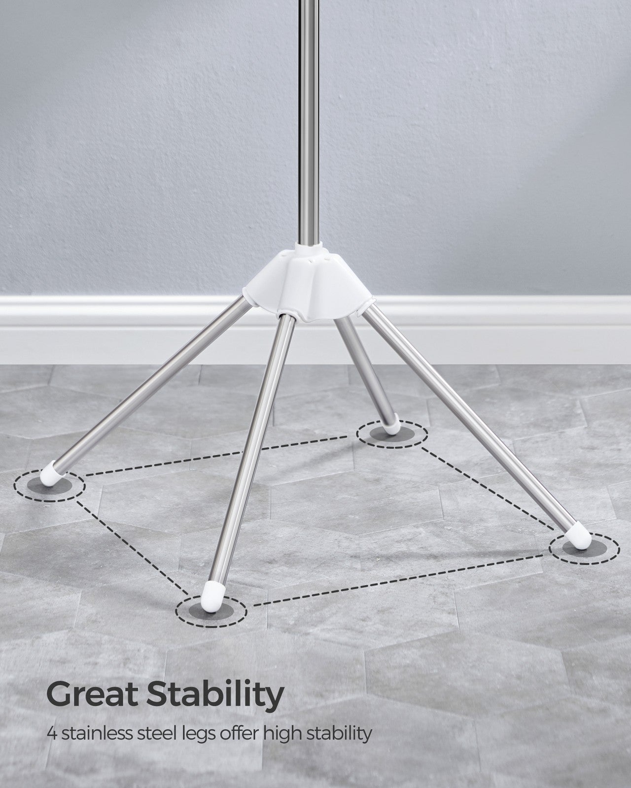 Clothes Drying Rack, Clothes Airer, Clothes Horse with 3 Arms, Space-Saving and Foldable - image 6