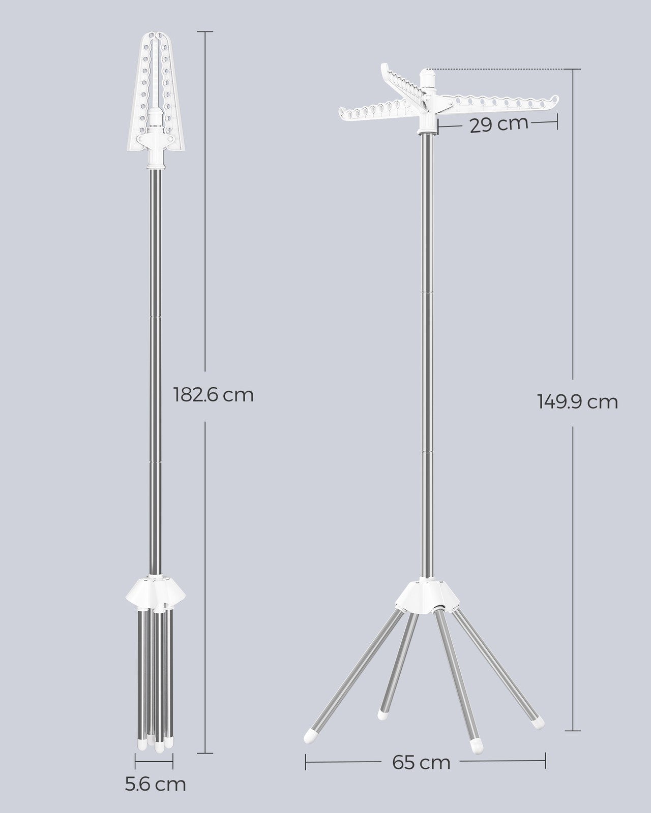 Clothes Drying Rack, Clothes Airer, Clothes Horse with 3 Arms, Space-Saving and Foldable - image 7