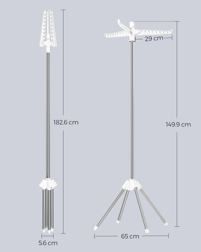 Clothes Drying Rack, Clothes Airer, Clothes Horse with 3 Arms, Space-Saving and Foldable - image 7