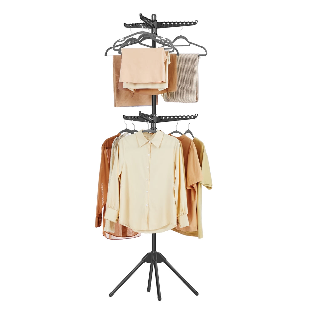 Clothes Drying Rack, Clothes Airer, Clothes Horse with 3 Arms, Space-Saving and Foldable - image 21