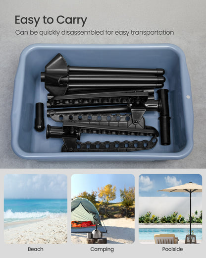Clothes Drying Rack, Clothes Airer, Clothes Horse with 3 Arms, Space-Saving and Foldable - image 25