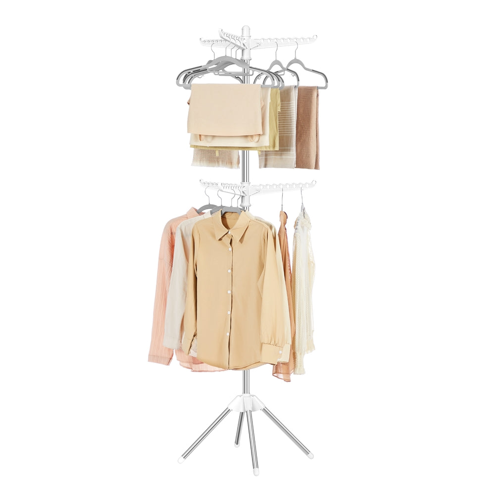 Clothes Drying Rack, Clothes Airer, Clothes Horse with 3 Arms, Space-Saving and Foldable - image 15