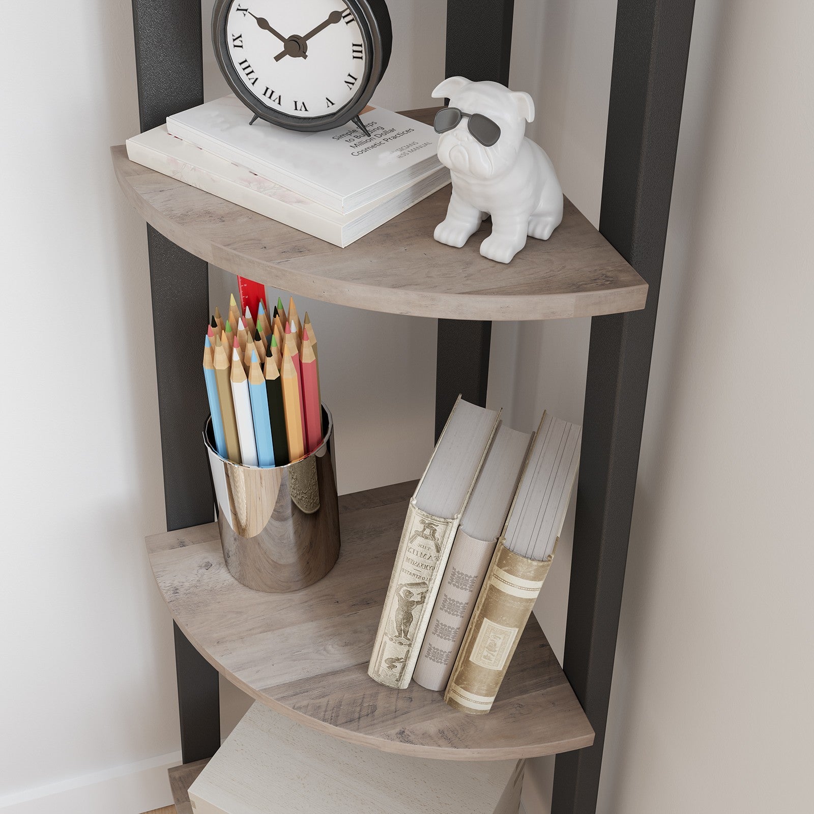 Antique Corner Shelf Rack - image 12
