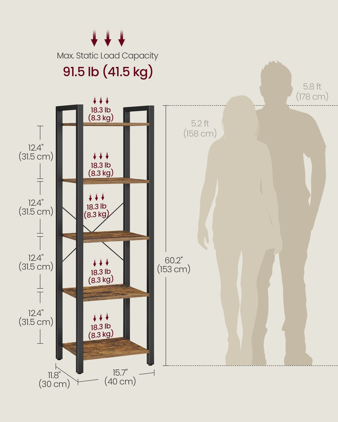 Industrial Brown 5 Layers Storage Rack Unit - image 7