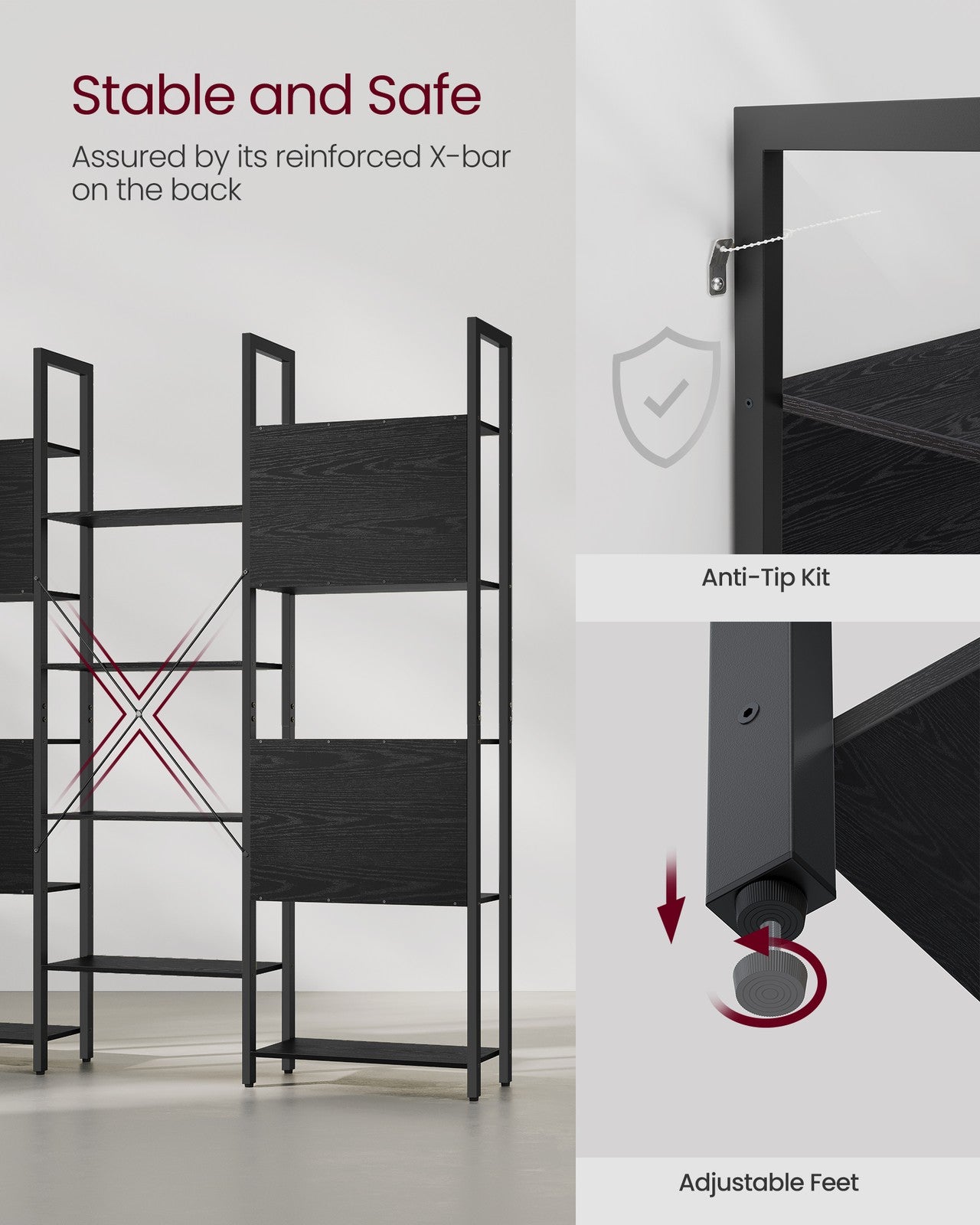 Large Bookshelf with 14 Storage Shelves - image 26