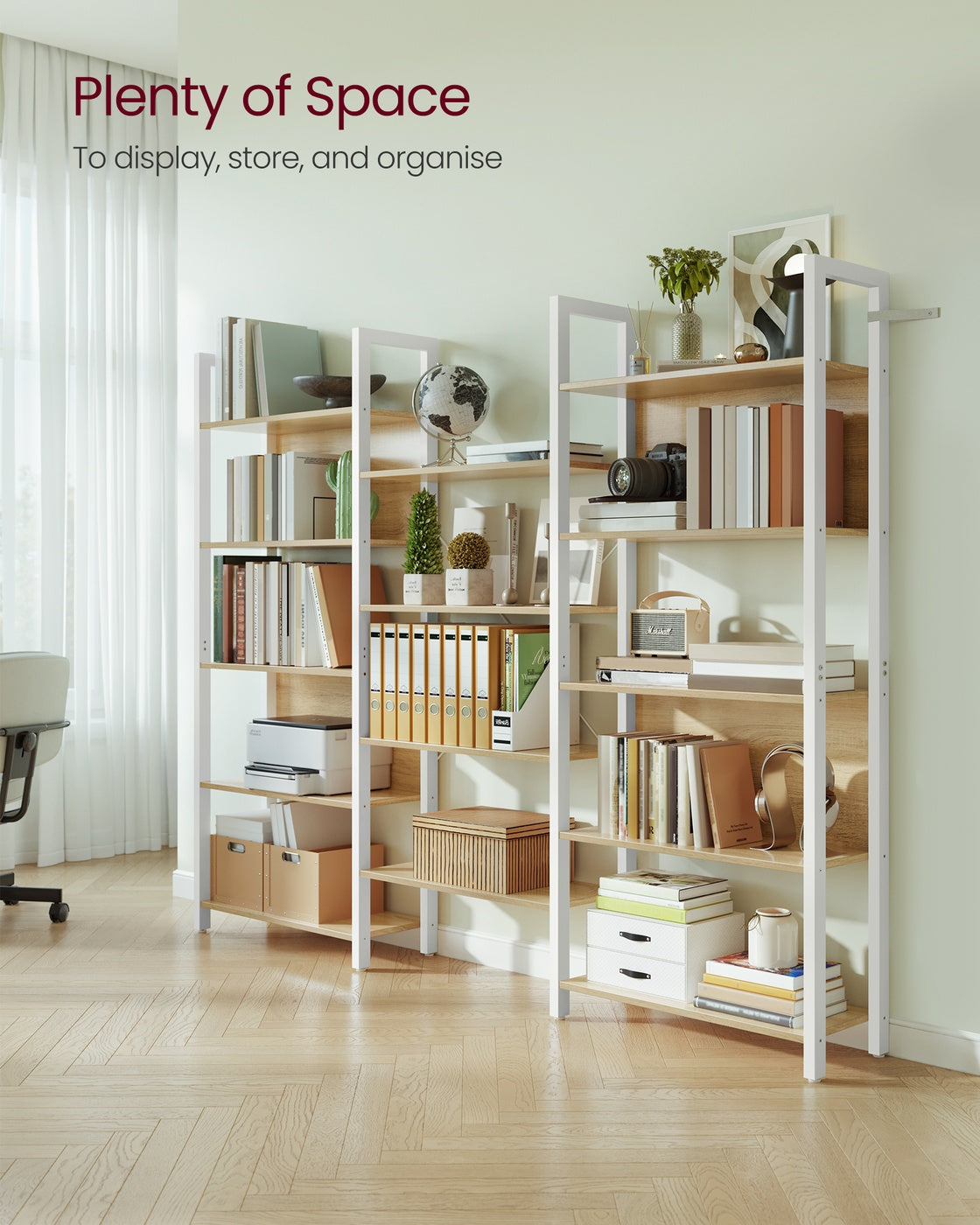 Large Bookshelf with 14 Storage Shelves - image 40