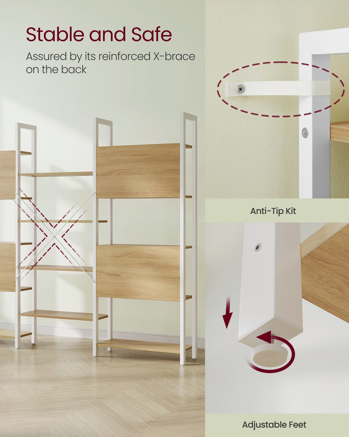 Large Bookshelf with 14 Storage Shelves - image 41