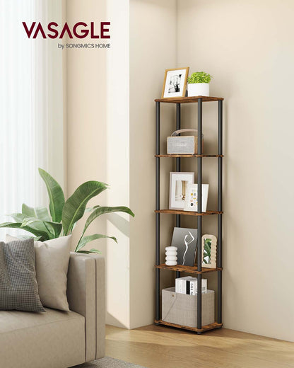 Five tier storage shelf with quick assembly - image 2