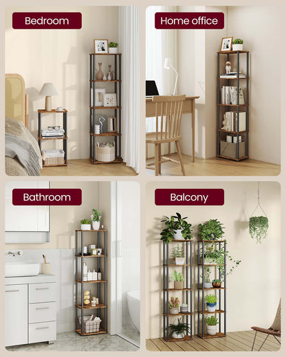 Five tier storage shelf with quick assembly - image 4