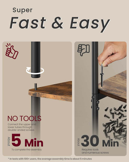 Five tier storage shelf with quick assembly - image 9