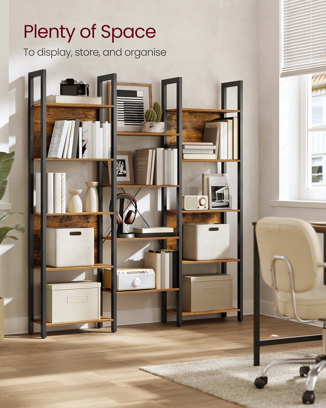 Large Bookshelf with 14 Storage Shelves - image 33