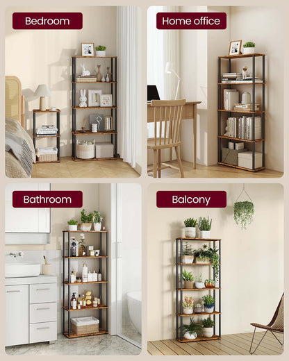 Five tier storage shelf with quick assembly - image 16