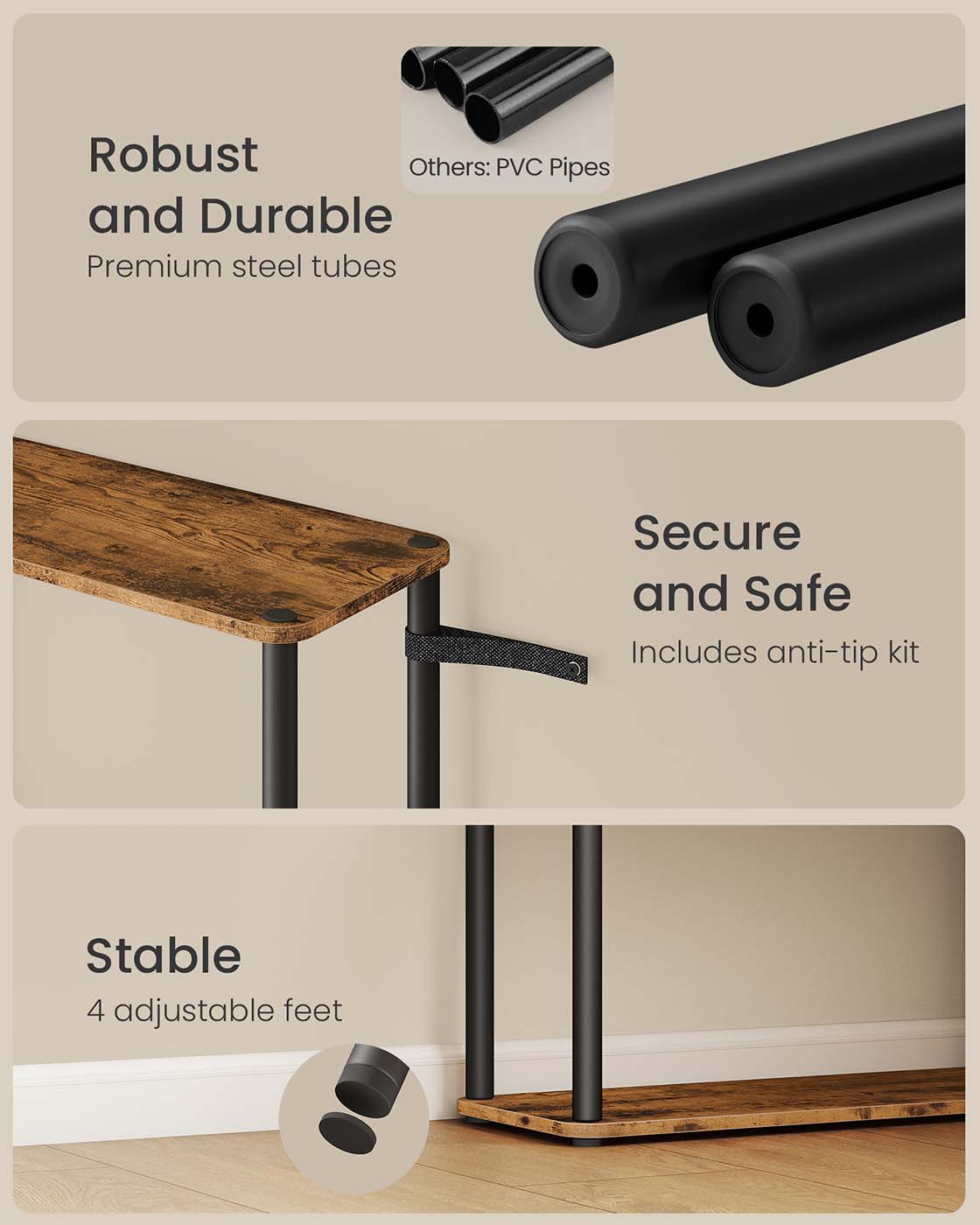 Five tier storage shelf with quick assembly - image 17