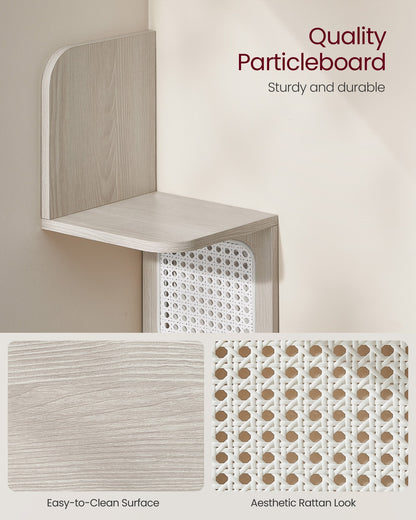 5-Tier Corner Floating Wall Shelf for Kitchen Oatmeal Beige - image 5