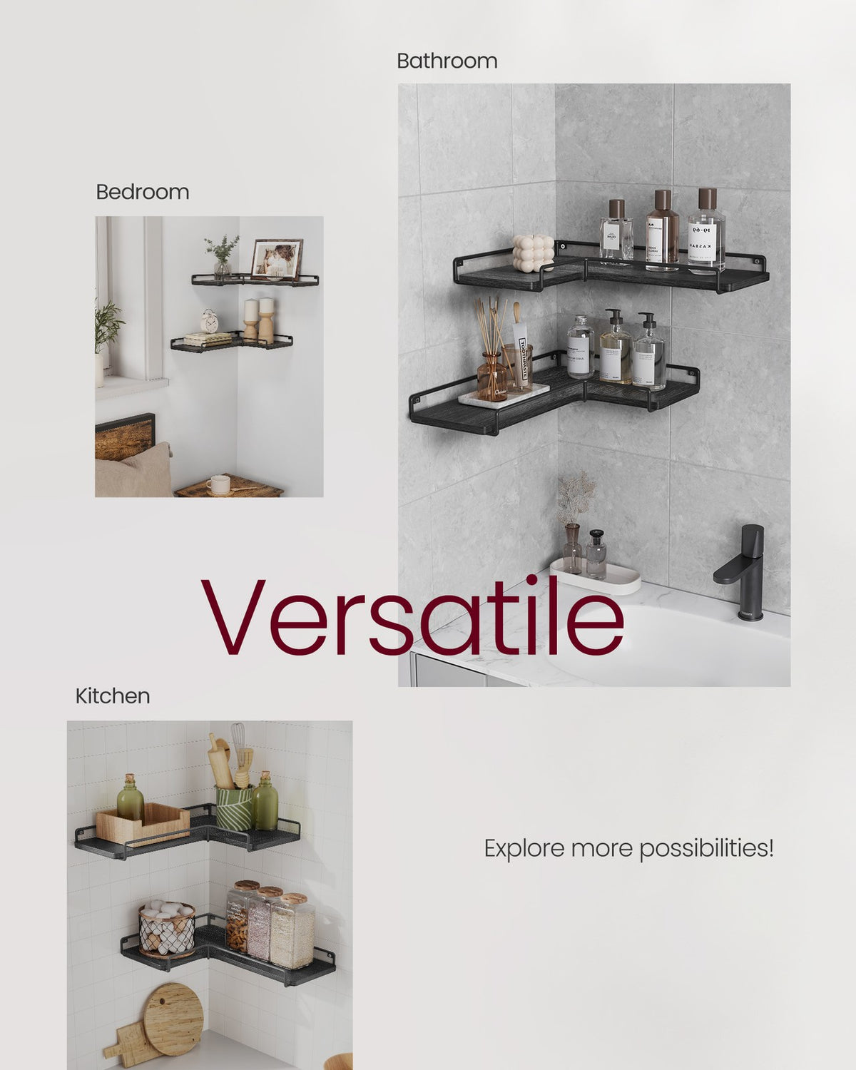 Set of 2 L-Shaped Floating Shelves - image 5