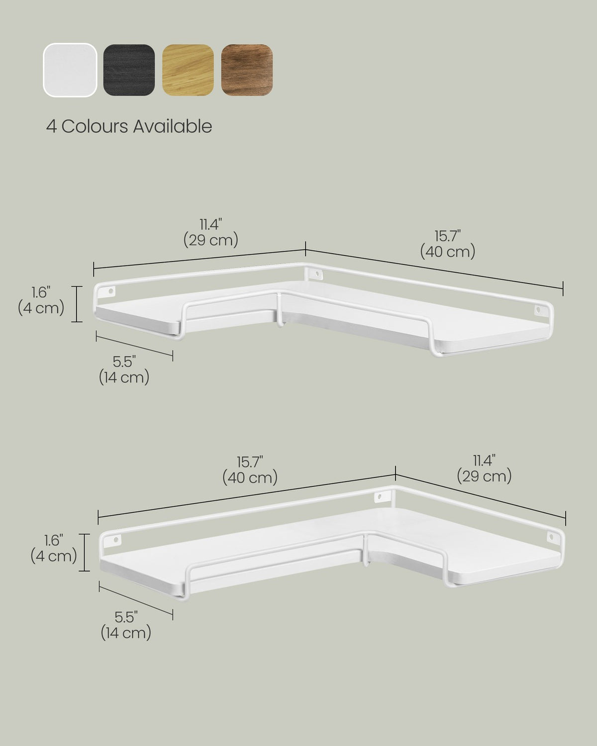 Set of 2 L-Shaped Floating Shelves - image 14