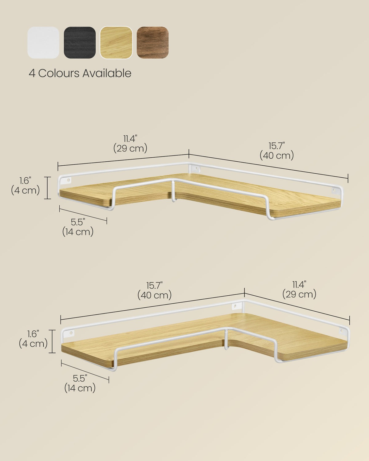 Set of 2 L-Shaped Floating Shelves - image 21