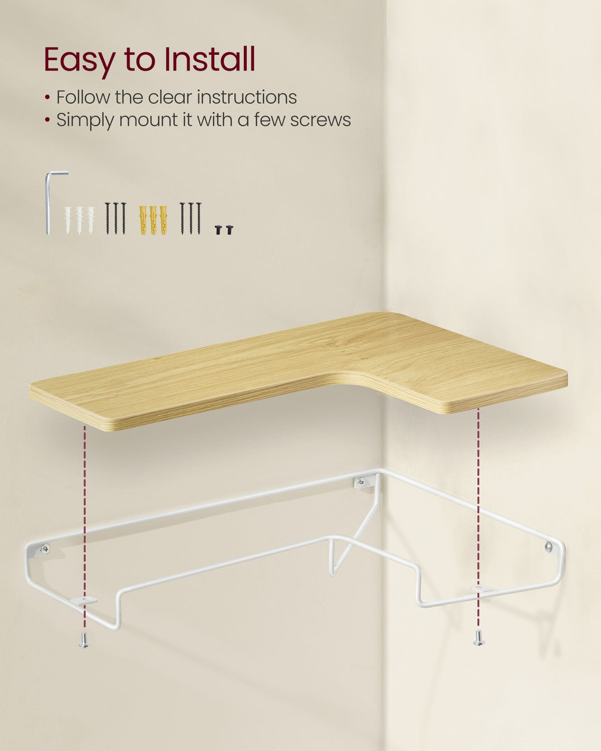 Set of 2 L-Shaped Floating Shelves - image 23
