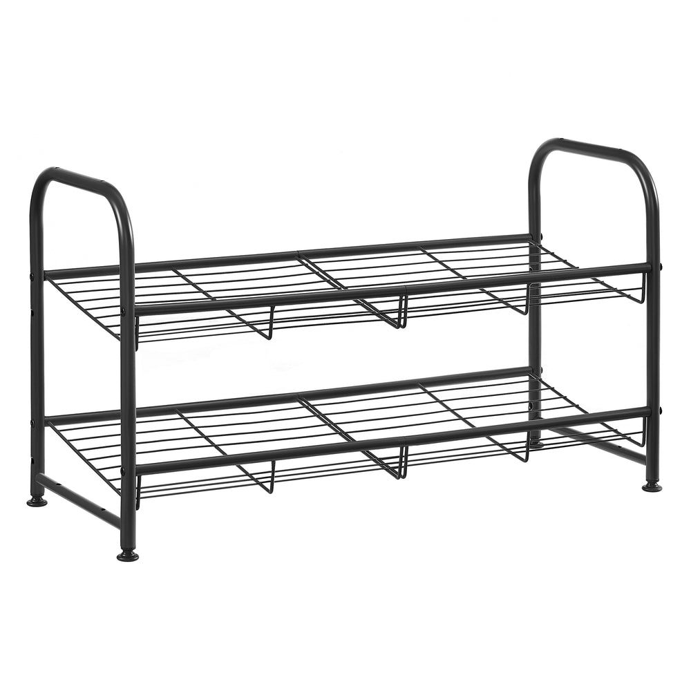 Black 3 Tiers Shoe Rack with Adjustable Shelves - image 8