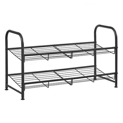 Black 3 Tiers Shoe Rack with Adjustable Shelves - image 9