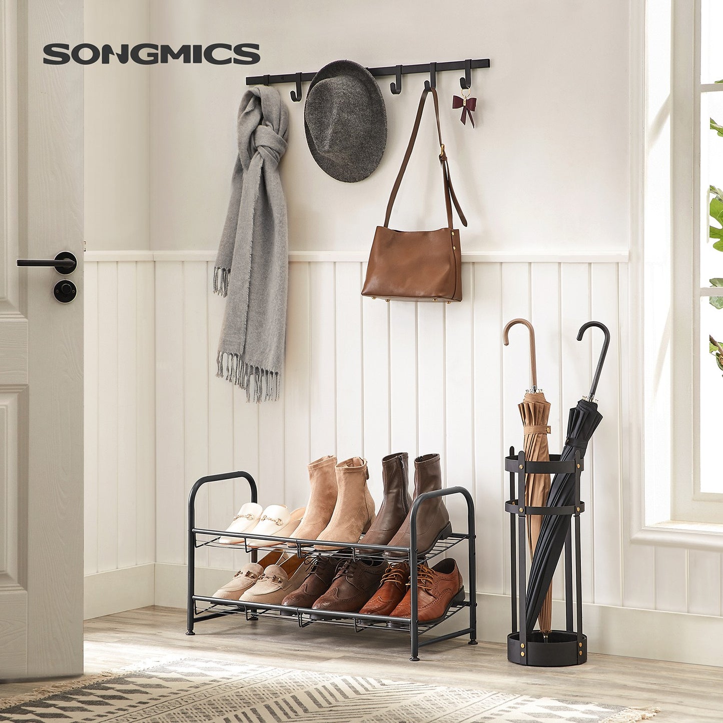 Black 3 Tiers Shoe Rack with Adjustable Shelves - image 10