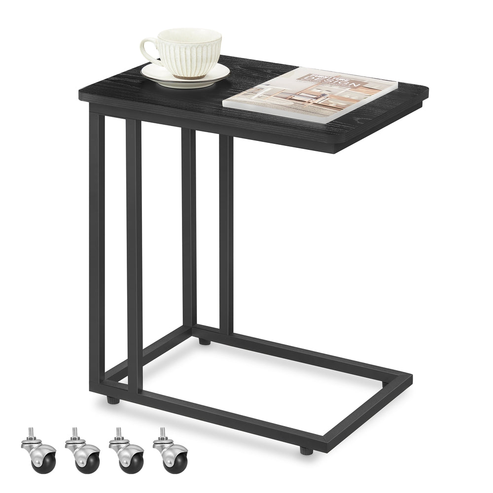 Side Table with Steel Frame and Castors - image 1
